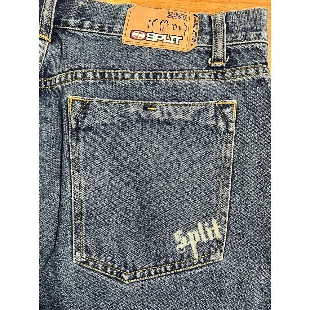 Vintage Y2K Split Men’s Baggy Skater Jeans 36
